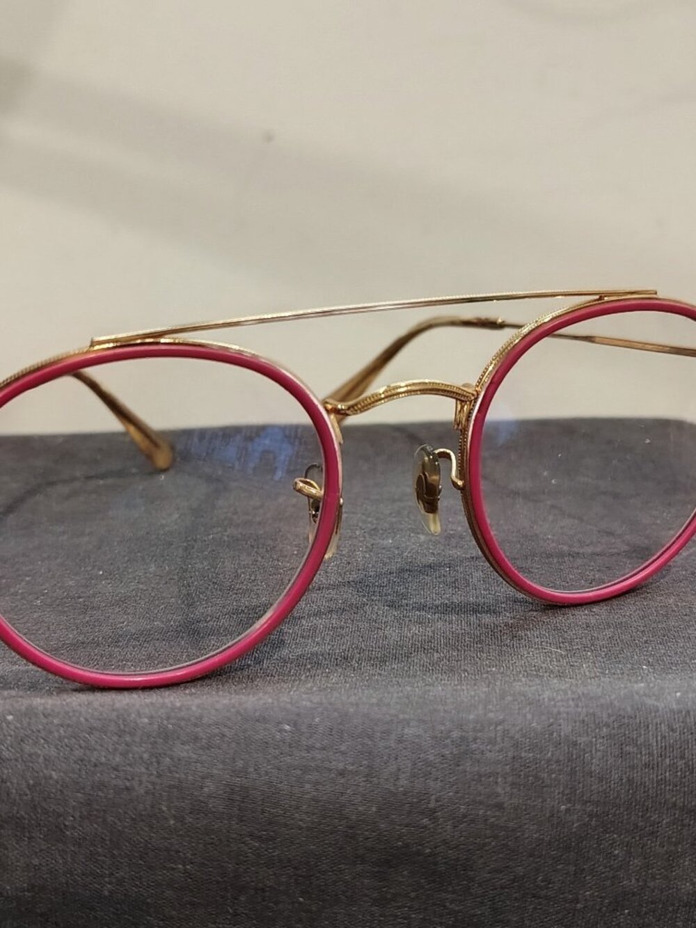 Ray-Ban RB3647N 9237/3E Gold Magenta Round Glasses